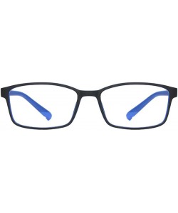 Square Unisex Full Frame Square Anti-Blue Light Reduce Eye Strain Glasses - Black Blue - C7196XI6LUG $8.11