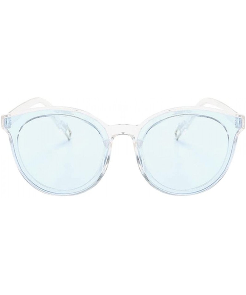 Cat Eye Women Sunglasses - Ladies Designer Oversized Flat Top Cat Eye Mirrored Sunglasses (G) - CF18CY8Q55G $13.32