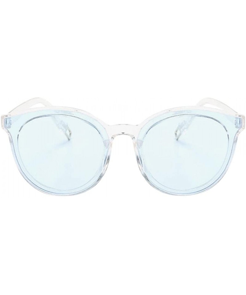 Cat Eye Women Sunglasses - Ladies Designer Oversized Flat Top Cat Eye Mirrored Sunglasses (G) - CF18CY8Q55G $13.32