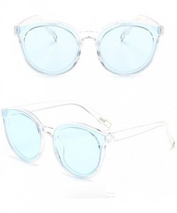 Cat Eye Women Sunglasses - Ladies Designer Oversized Flat Top Cat Eye Mirrored Sunglasses (G) - CF18CY8Q55G $13.32