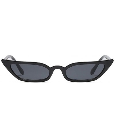 Goggle Fashion Rectangular Cat Eye Sunglasses Translucent Women Steampunk Fashion Shades - Black - C5180AACEMX $18.65