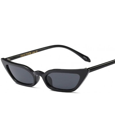 Goggle Fashion Rectangular Cat Eye Sunglasses Translucent Women Steampunk Fashion Shades - Black - C5180AACEMX $10.39