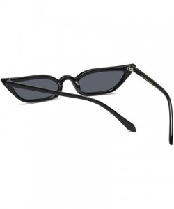 Goggle Fashion Rectangular Cat Eye Sunglasses Translucent Women Steampunk Fashion Shades - Black - C5180AACEMX $10.39