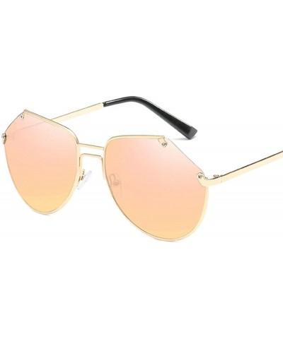 Sport Classic Retro Designer Style Edge Cutting Sunglasses for Men and Women Metal Resin UV400 Sunglasses - Pink - C618SZU0DD...