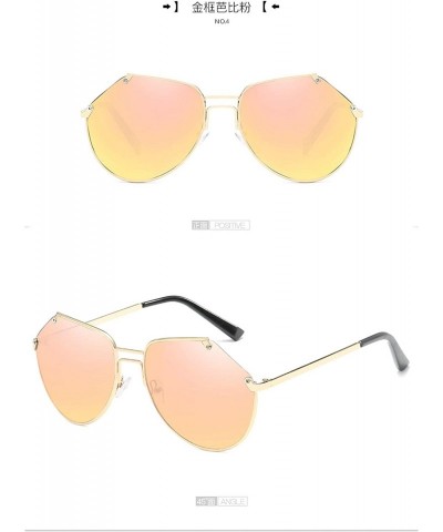 Sport Classic Retro Designer Style Edge Cutting Sunglasses for Men and Women Metal Resin UV400 Sunglasses - Pink - C618SZU0DD...