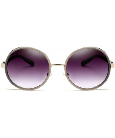 Goggle Gothic Steampunk Round Sunglasses Mujer Mirror Goggle Luxury Fashion Sun Glasses Women Vintage Oculos - CF198AIUTIC $2...
