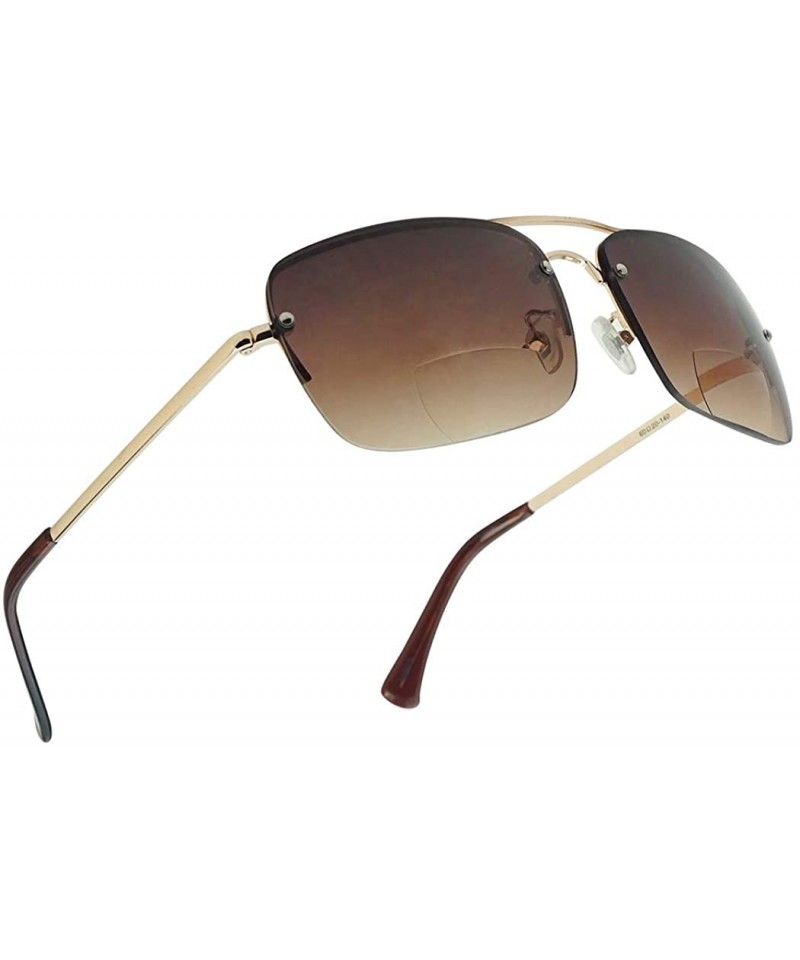 Wrap Classic Square Aviator Bifocal Sun Reading LIghtweight Sports Sunglasses for Men and Women - CK18TSX4X0Y $14.61