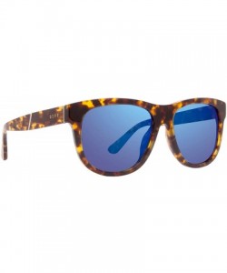 Aviator Eyewear - Milo - Designer Square Sunglasses for Men and Women - Amber Tortoise + Blue Mirror - CK198RWXO09 $44.49