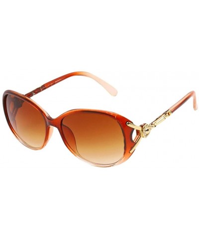 Cat Eye Polarized Women's Oversized Square Cat Eye Modern Sunglasses (Coffee) - CS196MD5RSI $7.73