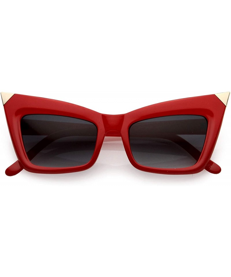 Cat Eye Super Cateye NYC Designer Inspired Fashion Cat Eye Sharp High-Pointed Sunglasses (Red) - CO117ICCJSL $8.77