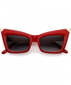 Cat Eye Super Cateye NYC Designer Inspired Fashion Cat Eye Sharp High-Pointed Sunglasses (Red) - CO117ICCJSL $8.77