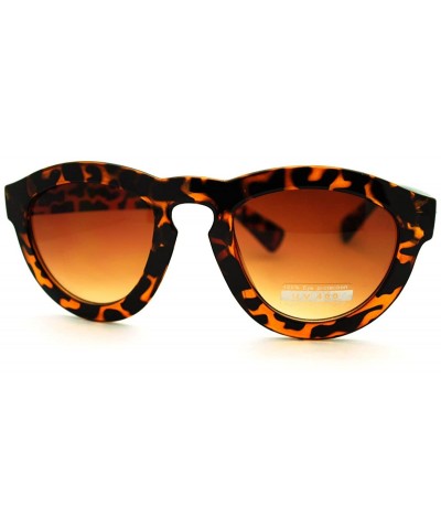 Round Thick Round Keyhole Sunglasses Thorn Studs Design Fashion Eyewear - Tortoise - CC11FTVTX3H $11.24