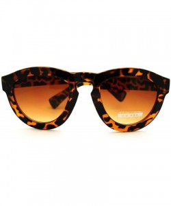 Round Thick Round Keyhole Sunglasses Thorn Studs Design Fashion Eyewear - Tortoise - CC11FTVTX3H $11.24