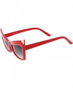Cat Eye Super Cateye NYC Designer Inspired Fashion Cat Eye Sharp High-Pointed Sunglasses (Red) - CO117ICCJSL $8.77