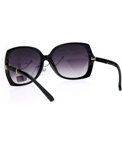 Butterfly Elegant Unique Arm Diva Designer Butterfly Plastic Womens Sunglasses - Shiny Black - CJ12O175JFZ $14.76