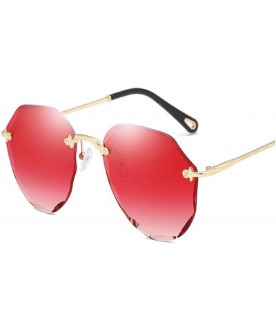 Rimless 2019 Sunglasses For Women Rimless Cutting Ocean Lens Brand Designer Shades Sun Glasses Men - 6 - C718W80UD6C $20.21