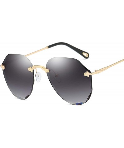 Rimless 2019 Sunglasses For Women Rimless Cutting Ocean Lens Brand Designer Shades Sun Glasses Men - 6 - C718W80UD6C $8.55