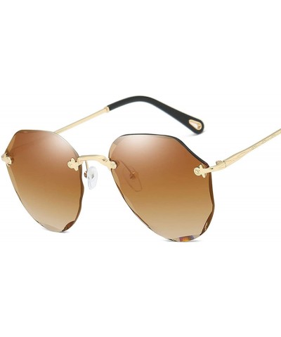 Rimless 2019 Sunglasses For Women Rimless Cutting Ocean Lens Brand Designer Shades Sun Glasses Men - 6 - C718W80UD6C $8.55