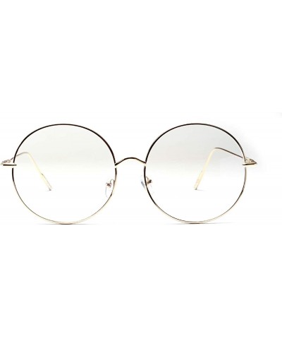 Aviator Classic Polarized UV400 Aviator Sunglasses Fashion Clear Glasses Men Women - Golden - C418RRXLMOE $16.25