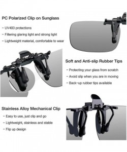 Round Polarized Clip-on Sunglasses Anti-Glare Driving Glasses for Prescription Glasses - Black ＆ Driving Glasses - C918U4UGEE...