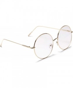 Aviator Classic Polarized UV400 Aviator Sunglasses Fashion Clear Glasses Men Women - Golden - C418RRXLMOE $10.69