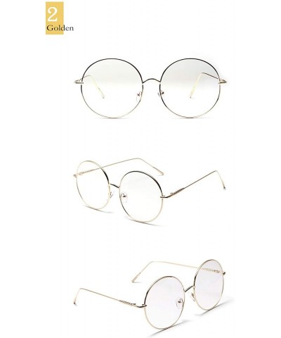 Aviator Classic Polarized UV400 Aviator Sunglasses Fashion Clear Glasses Men Women - Golden - C418RRXLMOE $10.69