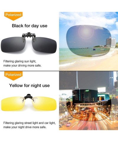 UV400 Day and Night Vision Polarized Sunglasses Clip-on Anti-Glare