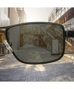 Goggle 2020 Fashion Sunglasses Men Polarized Square Metal Frame Male Sun Glasses Driving Fishing Eyewear - C7gun Yellow - CO1...