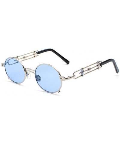 Round Steampunk Sunglasses for Women Metal Round Frame Eyewear UV400 - C2 - CK190DICE3Z $11.04