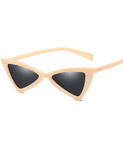 Oversized Classic style Triangle Sunglasses for Men or Women AC PC UV400 Sunglasses - Beige - CY18SAT8SW3 $14.05