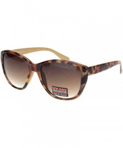 Oversized Womens Tortoise Chic Butterfly Designer Plastic Sunglasses - Brown Tortoise Gradient Brown - C318N6CRZ4M $12.74
