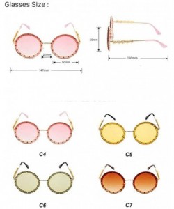 Oversized Fashion Crystal Sunglasses Diamond Vintage - 5 Yellow - CP198GK4MS3 $23.90