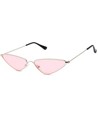 Cat Eye Narrow Cat Eye Vintage Sunglasses Women-Sexy Small Frame Shade Glasses - E - C51905ZQU5K $68.27