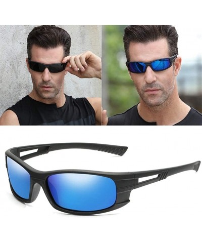 Sport Men Women Polarized Sunglasses Cool Vintage Sport Driving Sun glasses Night Vision Glasses - Black Blue - CE199OIDI6U $...