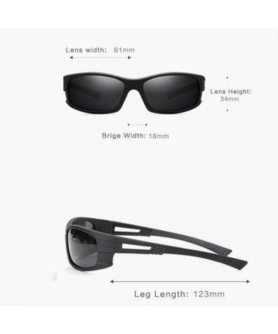 Sport Men Women Polarized Sunglasses Cool Vintage Sport Driving Sun glasses Night Vision Glasses - Black Blue - CE199OIDI6U $...