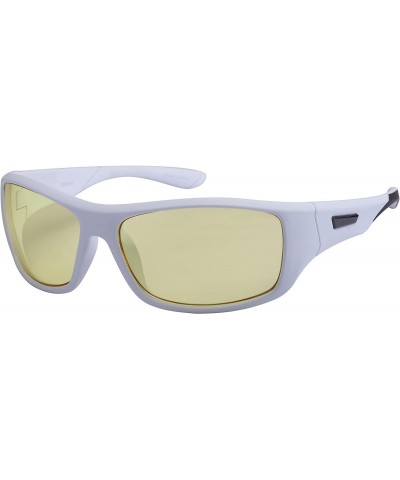 Sport Sports Sunglasses with Night Driving Lens 5700056SF-ND - White - CE1256WZAJX $11.43