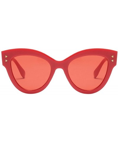 Oval Sunglasses Polarized Goggles Glasses Eyewear - Red - CI18QSRUA54 $22.15