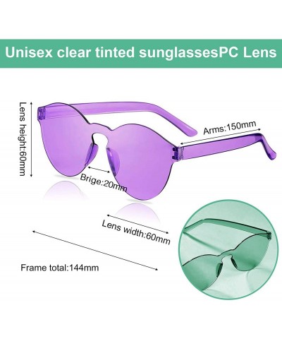 Rimless Sunglasses Protection Transparent windproof Anti Glare - CZ196INI0X2 $10.78