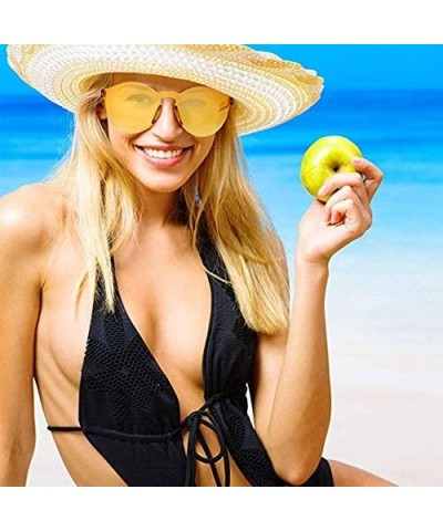 Rimless Sunglasses Protection Transparent windproof Anti Glare - CZ196INI0X2 $10.78