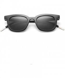 Rectangular Sunglasses - Lightweight Oversized Frame Polarized Mirrored Lens Eyewear - Black - C618UEC8SCX $11.34