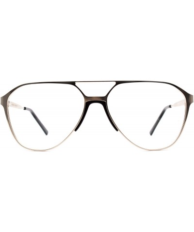 Aviator Eyeglasses 6018 Aviator Design - for Womens-Mens 100% UV PROTECTION - Brown - CP192TGSLM6 $28.10