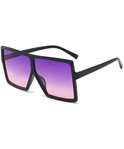 Goggle Vintage Sunglasses Oversize blueyellow - C30 Purple - CA199228QLD $34.08