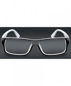 Square Unisex Retro Squared Celebrity Star Simple Clear Lens Fashion Glasses - 1836 Black/White - CS11T16JR4B $7.57