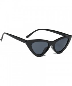 Goggle Cat Eye Sunglasses Women Vintage Retro Clout Goggles Cateye Sun Glasses - Black - C218CUT7E98 $13.07