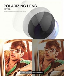 Square Casual sunglasses trend driving polarized sunglasses men retro sunglasses - Blue C3 - CI1904XZG22 $13.55