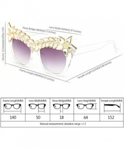 Oversized Womens Luxury Diamond Decorated Sunglasses UV400 Retro Eyeglasses - Style 01 - CH18GWMD0C3 $14.38