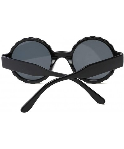 Wrap Men Women's Fashion Round Frame Mask Sunglasses-Integrated Gas Glasses - White - CW18Q6779S8 $10.88