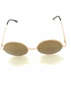 Round Retro UV Protection Round Sunglasses for Men Vintage Sunglasses Women - Gold Mirror - CZ18M8IIYA4 $10.35