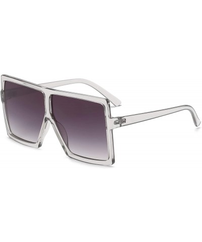 Sport Oversized Exaggerated Flat Top Huge SHIELD Square Sunglasses Colorful Lenses Fashion Sunglasses - CT18EG5M0AC $23.47