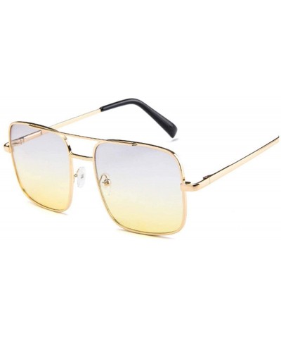 Goggle New Oversized Square Sunglasses Women Designer Frame Transparent Gradient Sun Glasses Female Feminino - CK198ZUO2KM $6...